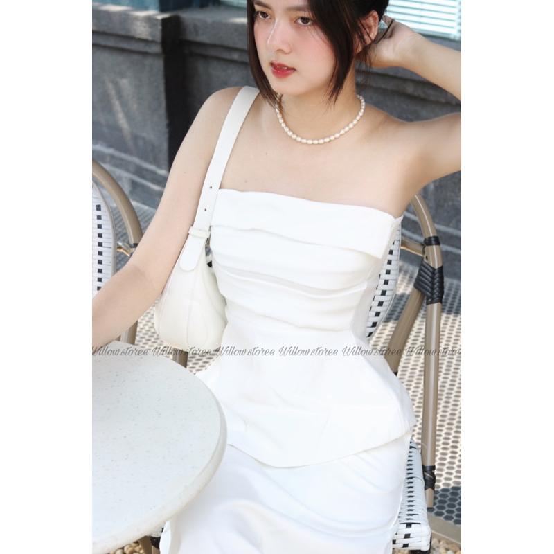 [ẢNH TỰ CHỤP] váy cúp ngực chân váy dài