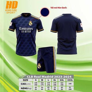 Quần Áo Đá Bóng HD CLB Real Madrid- (Vải Mè Hàn Quốc)