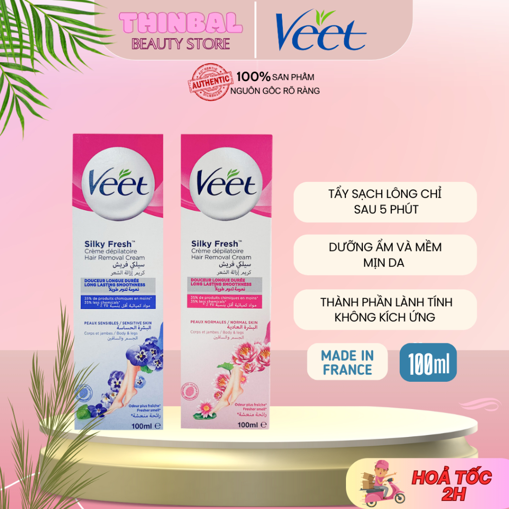 Kem Tẩy Lông Veet Silky Frest Pháp 50gr