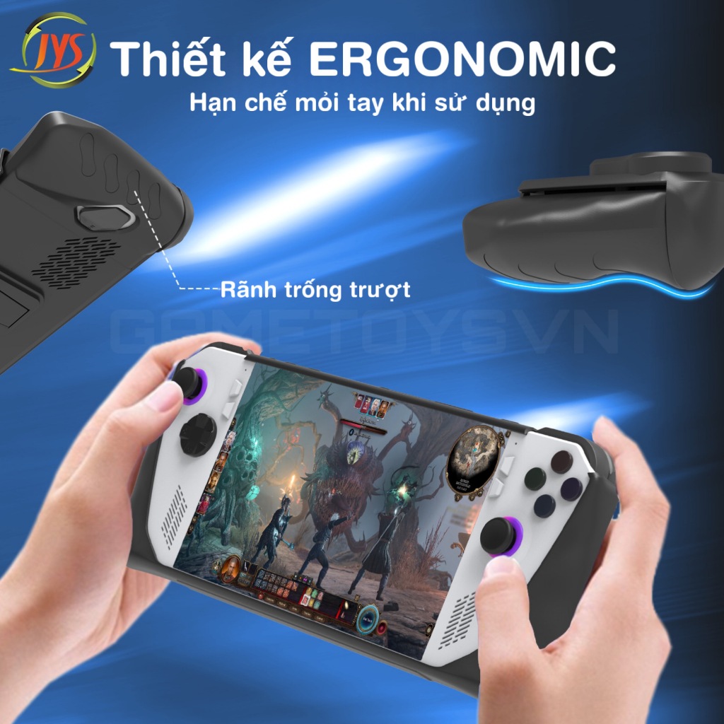 Bộ case stand mặt sau và cover mặt trước bảo vệ toàn diện  xịn sò cho máy chơi game ASUS ROG Ally