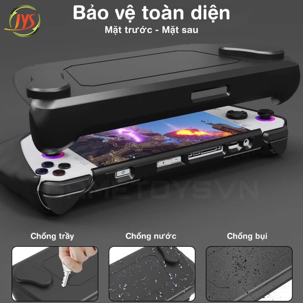 Bộ case stand mặt sau và cover mặt trước bảo vệ toàn diện  xịn sò cho máy chơi game ASUS ROG Ally