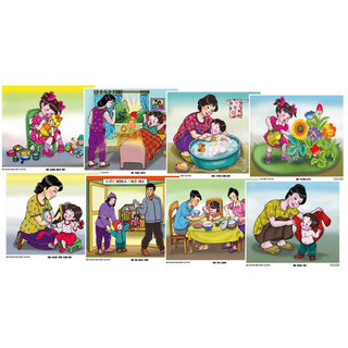 Bộ tranh Nhận biết Tập nói bằng giấy cho bé
