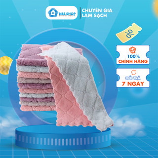 Combo 10 khăn lau bếp hai mặt đa năng chất sợi bông cao cấp mềm mịn - KL