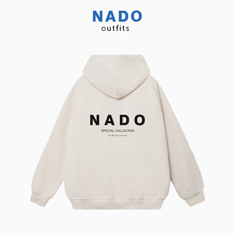 Áo Hoodie Local Brand Unisex Premium Basic Logo Nado HD03 Vải Nỉ Bông Cao Cấp