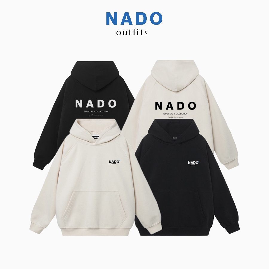 Áo Hoodie Local Brand Unisex Premium Basic Logo Nado HD03 Vải Nỉ Bông Cao Cấp