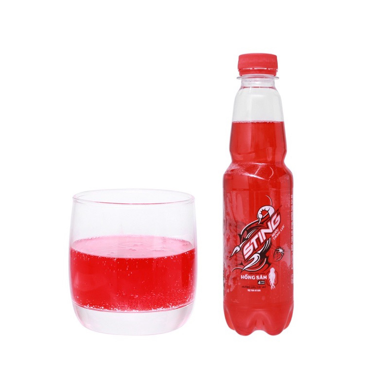 Thùng 24 chai nước tăng lực Sting dâu tây đỏ 330ml