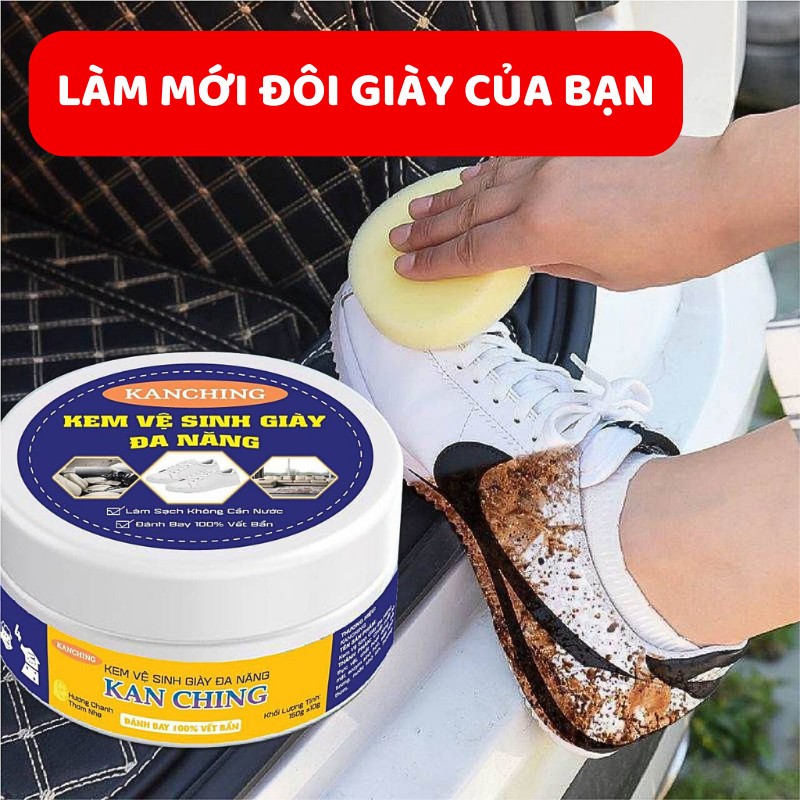 Kem Vệ Sinh Giày Kumo Sáp Lau Giay Không Cần Nước Đánh Bóng Đồ Da Tiện Lợi