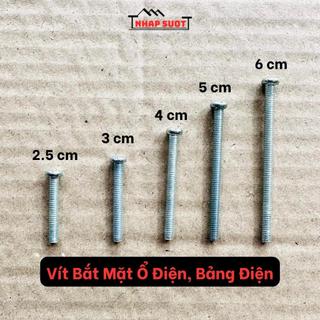 [50 cái] Vít bắt mặt ổ điện mặt công tắc, đủ kích thước
