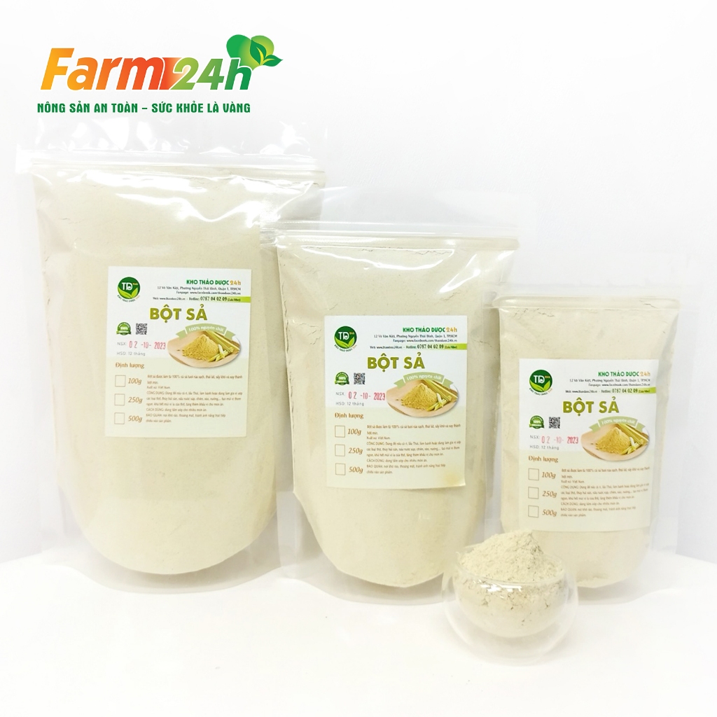 Bột sả nguyên chất 100%, xay mịn, cay ấm, thơm nồng, hàng công ty, không phụ gia, 100% organic  I Farm24h