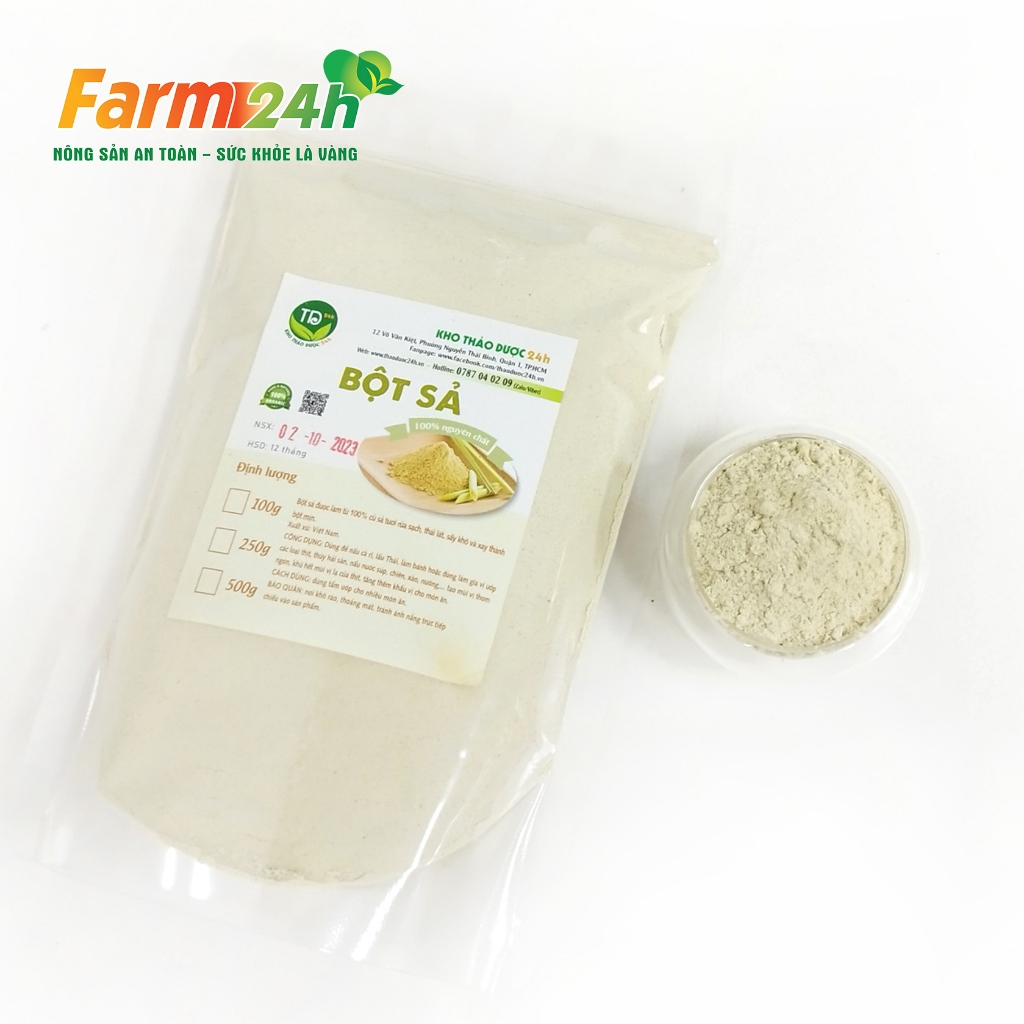 Bột sả nguyên chất 100%, xay mịn, cay ấm, thơm nồng, hàng công ty, không phụ gia, 100% organic  I Farm24h
