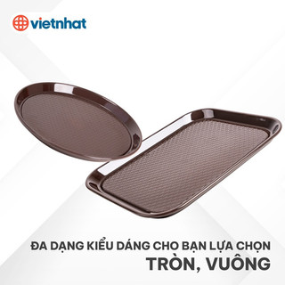 Khay nhựa chữ nhật, mâm nhựa tròn chống trơn chượt, khay phục vụ nhà hàng 5646, 5645