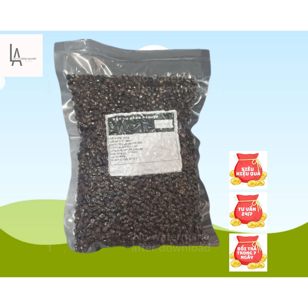 0.5 kg hạt tiêu đen loại I đóng gói túi hút chân không| Hạt tiêu đen Lan Anh Đức Linh