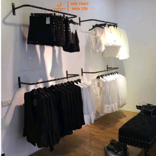 [Giá xưởng] Giá treo quần áo, giá bắn tường chữ U, sào treo đồ, treo quần áo shop VNS -001