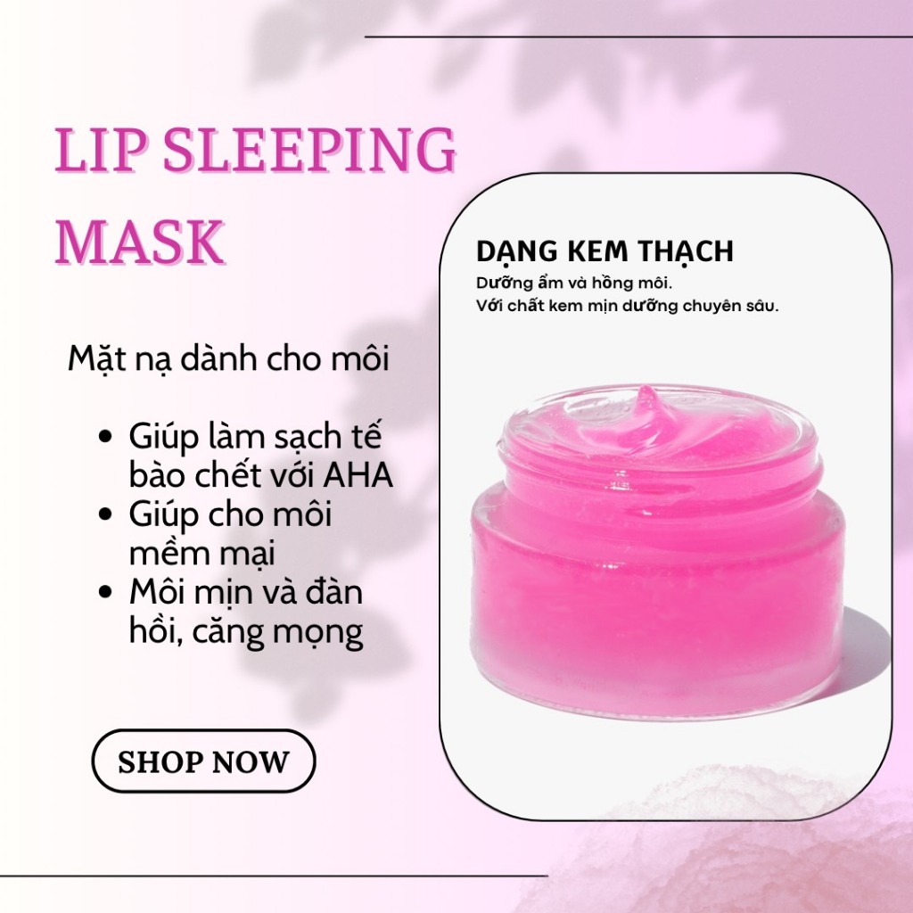 Kem Ủ Môi, Mặt Nạ Ủ Môi 0.5% AHA, Ủ Môi Lycos White