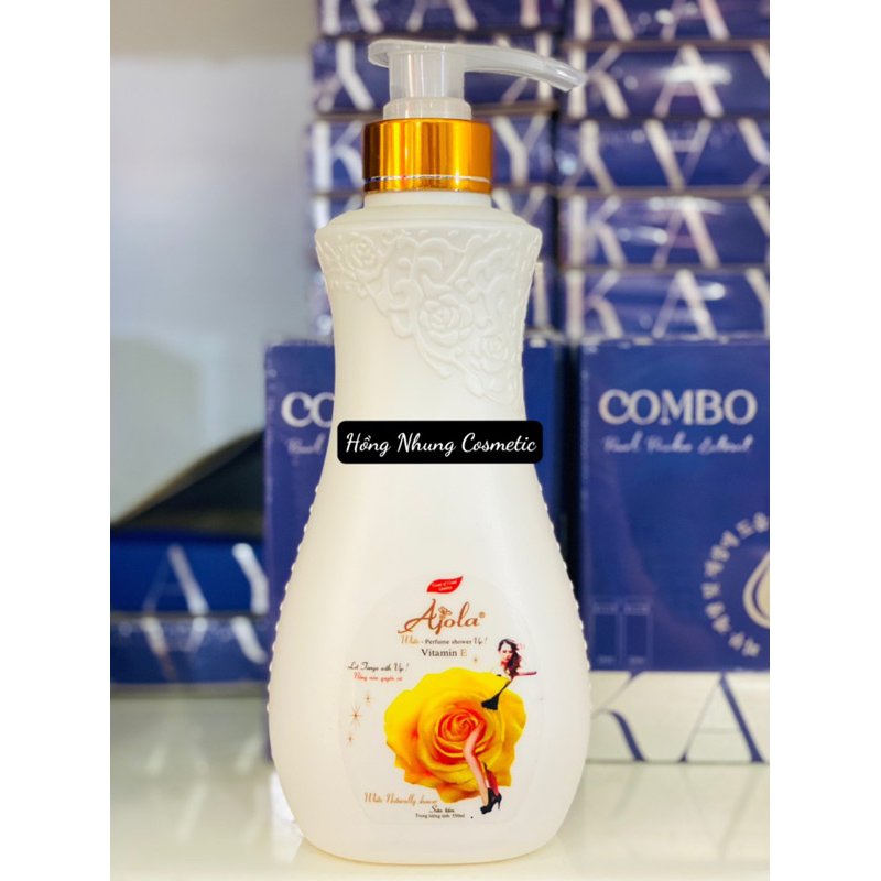 Combo 2  chai sữa tắm trắng da Ajola