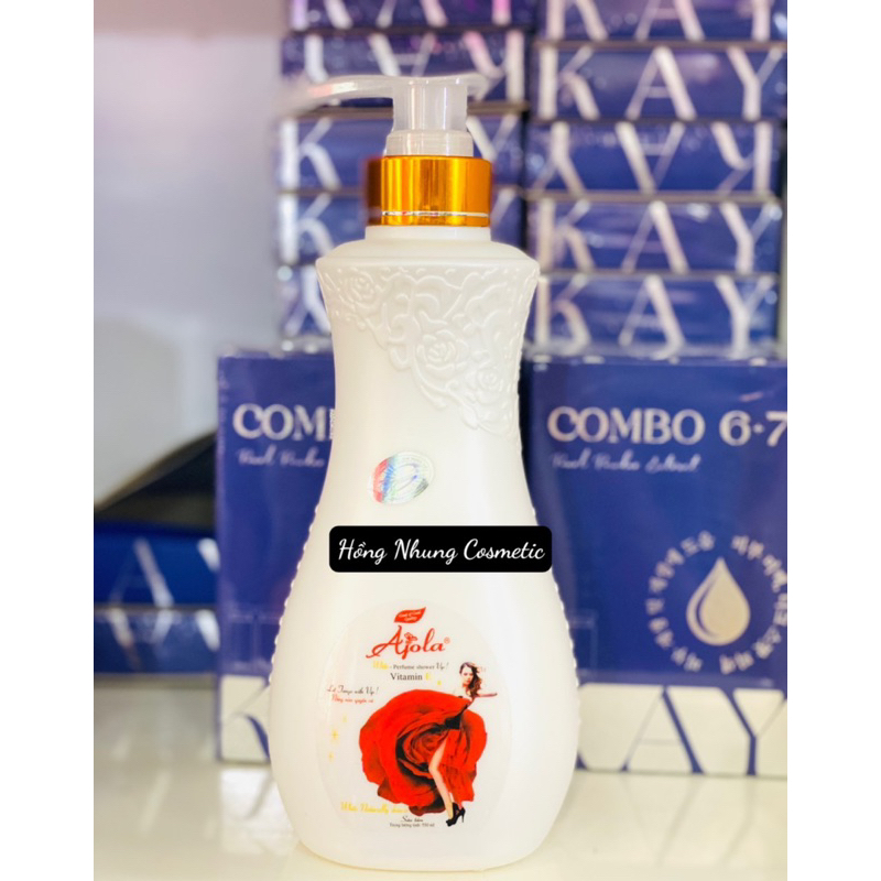 Combo 2  chai sữa tắm trắng da Ajola