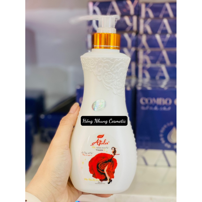 Combo 2  chai sữa tắm trắng da Ajola