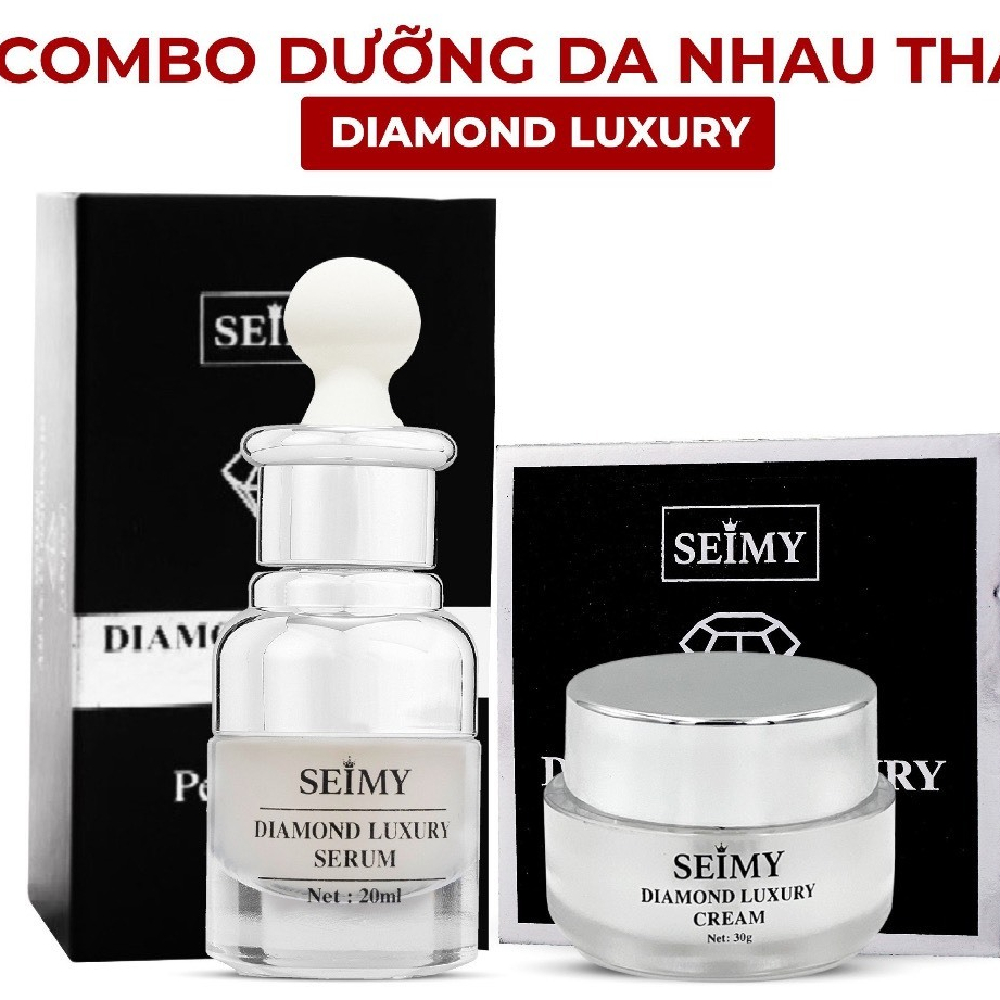 Măng tây baby - Combo Dưỡng Da Nhau Thai Seimy - Diamond Luxury Cream/Serum