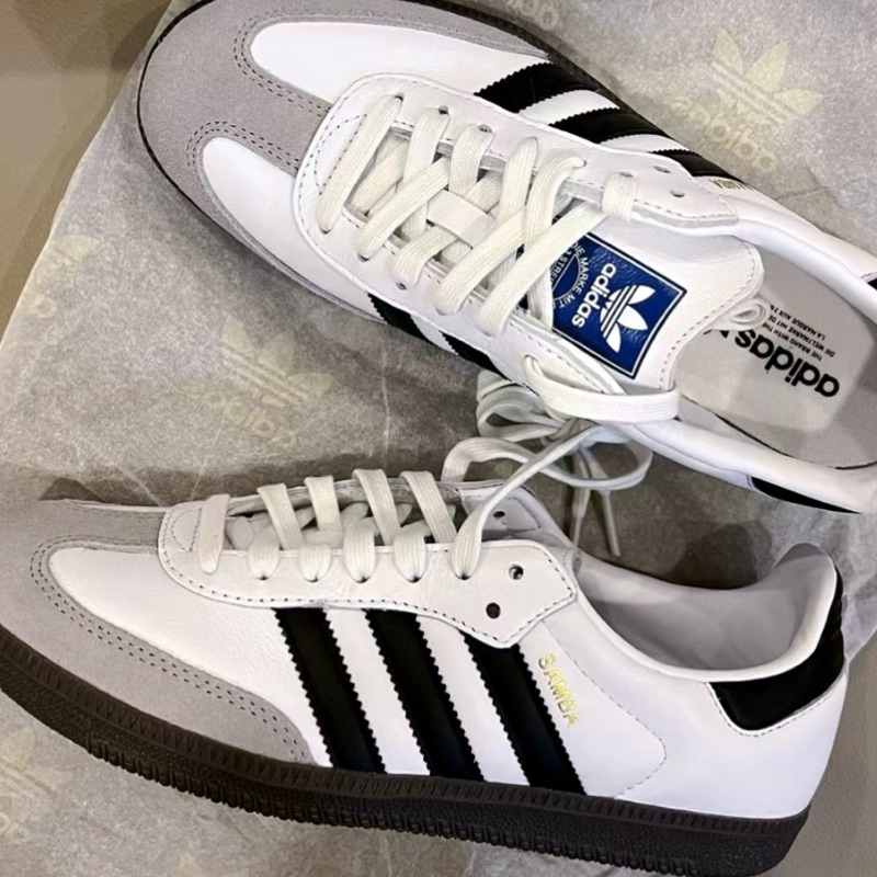 Dây Giày Thay Thế Adidas Samba Dài 120cm Sợi Bông Hai Màu Trắng Đen