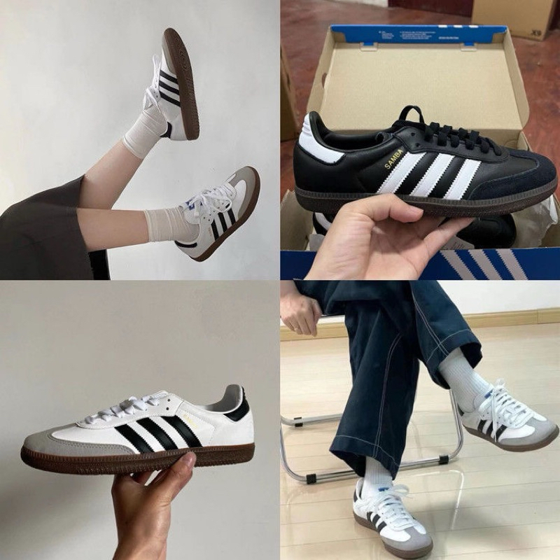 Dây Giày Thay Thế Adidas Samba Dài 120cm Sợi Bông Hai Màu Trắng Đen