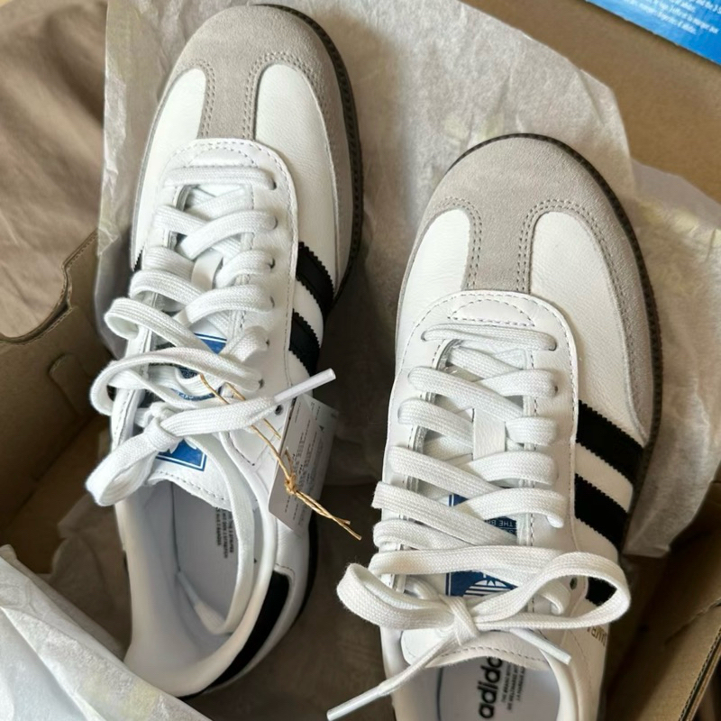 Dây Giày Thay Thế Adidas Samba Dài 120cm Sợi Bông Hai Màu Trắng Đen