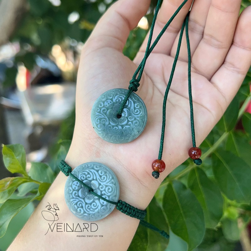 Đồng điếu lam ngoc chạm hoa văn