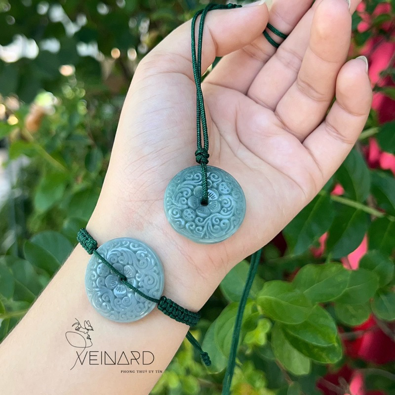 Đồng điếu lam ngoc chạm hoa văn