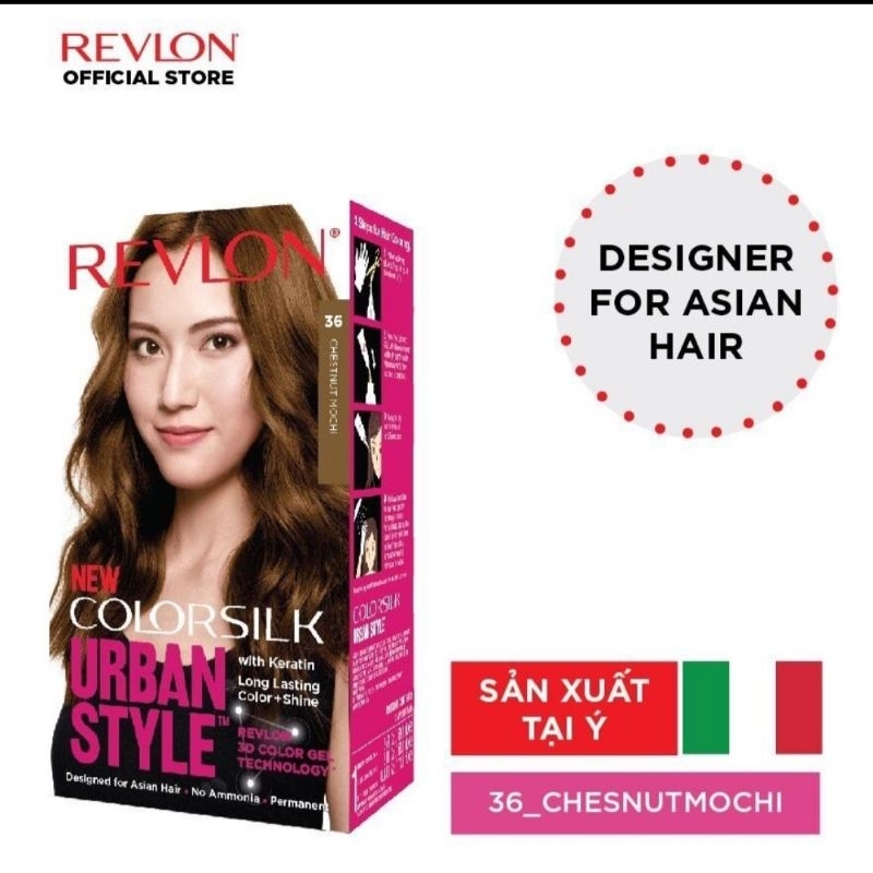 [HSD < 2 Tháng] Nhuộm tóc thời trang Revlon Colorsilk Urban Style Ammonia Free Permanent 150ml - UR36