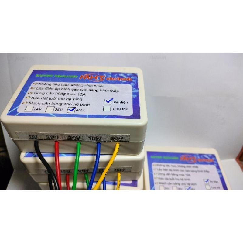Bộ cân bằng ắc quy loại 4 bình hệ 48V phiên bản dành cho xe điện hệ bình 14-45Ah