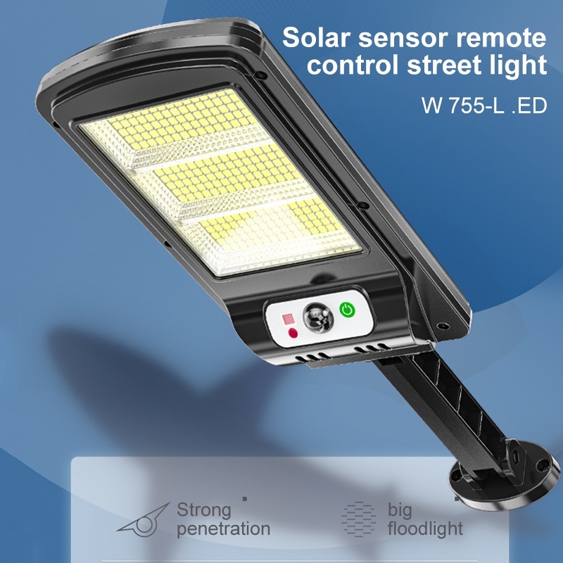 Đèn đường, sân vườn LED năng lượng mặt trời Solar Street Light 200W Kèm Điều Khiển Tắt Bật Từ Xa IP67 Dễ mang theo.