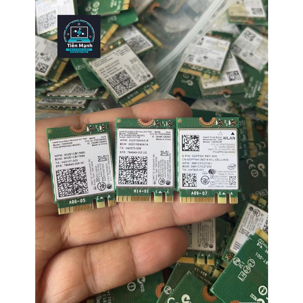 Adapter wifi Intel AC7260 867mbps Bluetooth 4.0 cho MÁY TÍNH PC