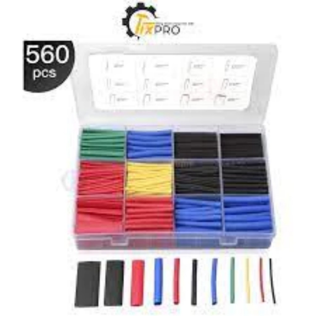 Ống Co Nhiệt, hộp 560 pcs Ống Gen Co Nhiệt Cắt Sẵn Để Bọc Dây Điện