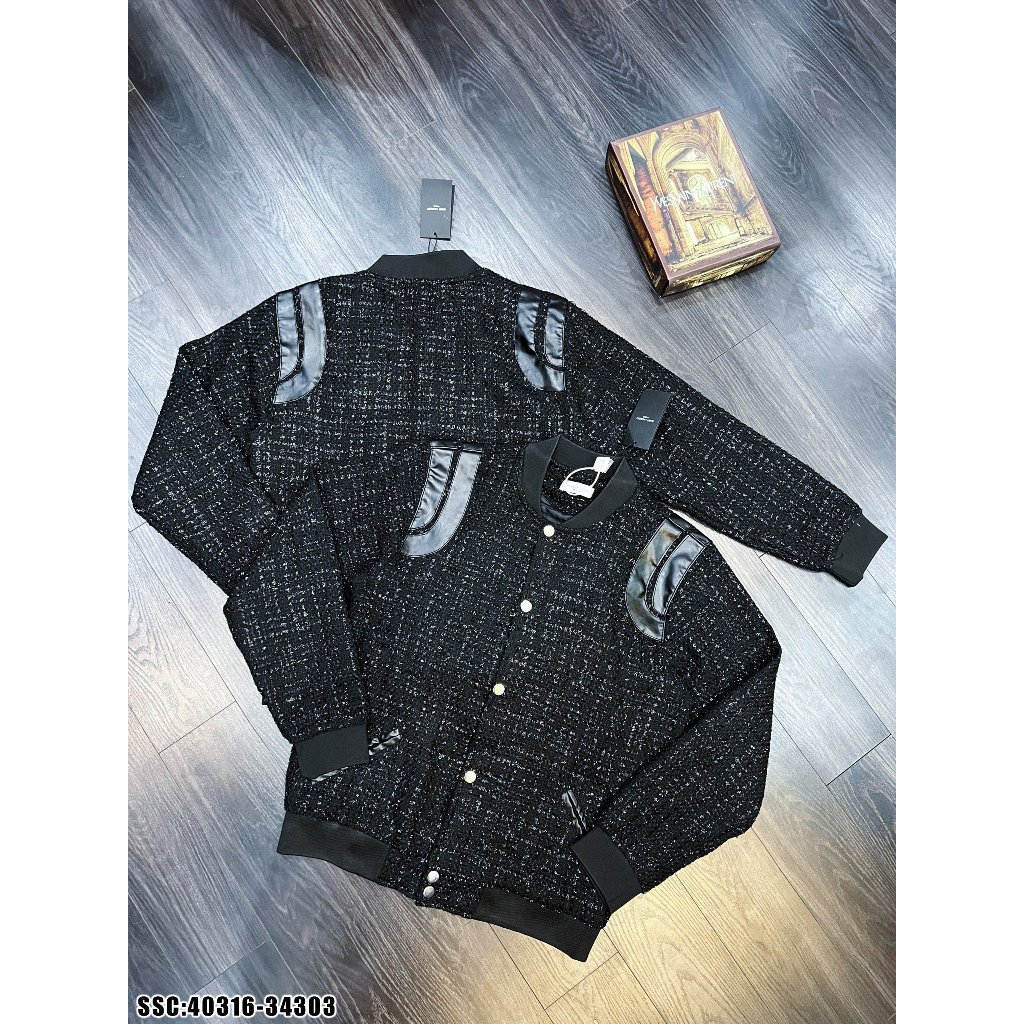 🔥Hot🔥Áo khoác bomber Thom Browne kim tuyến thiết kế hot trend Nam nữ New 2023
