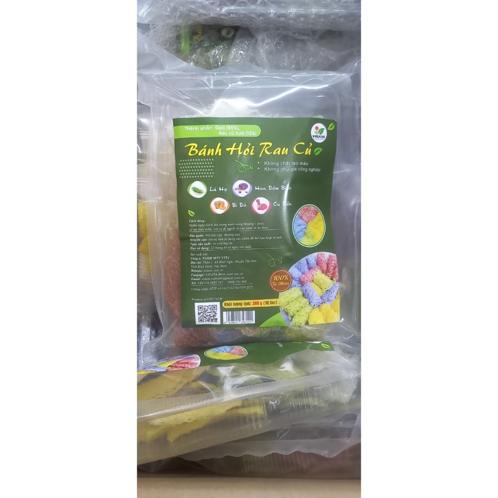Bánh hỏi ăn liền rau củ ngũ sắc đặc sản Bình Định Vidata 300gr/gói