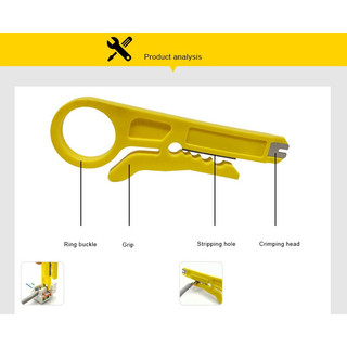 Dụng cụ nhấn dây mạng, ổ cắm mạng âm tường, tool bấm nhân mạng, tuốt dây mạng