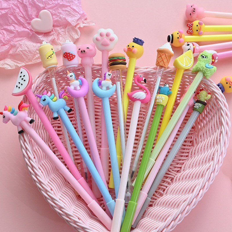 set 20 Bút bi nước hình cute
