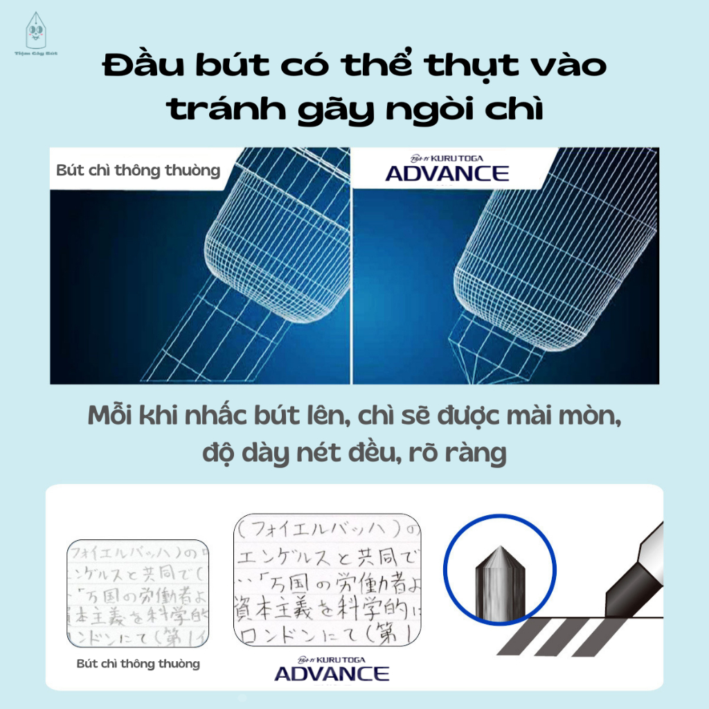 Bút chì kim xoay ngòi tự động UNI Kuru Toga Advance 0.5mm M5-559 Phiên Bản Giới Hạn