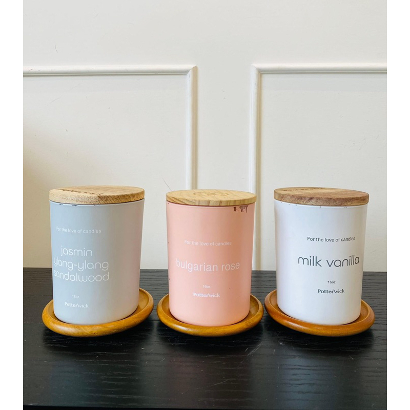 Nến Thơm PotterWick 16oz Nắp Gỗ - Lỗi vỏ nhẹ