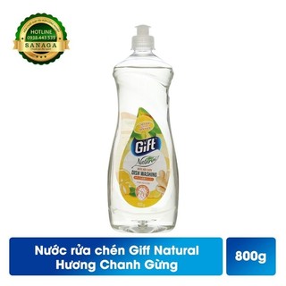 Nước rửa chén Gift Natural (Chanh Yuzu & Gừng/ Trà Matcha & Lô Hội) Chai 800g