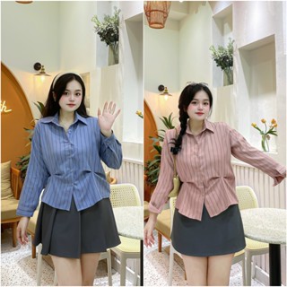  Sm10 Áo sơ mi kẻ sọc 