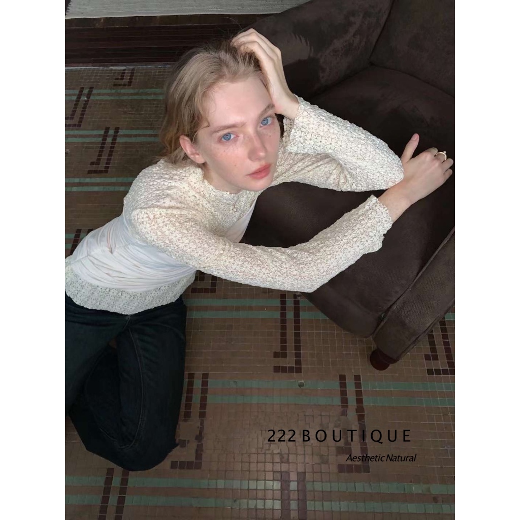 ÁO ôm cổ 3cm mix ren newopen 83722