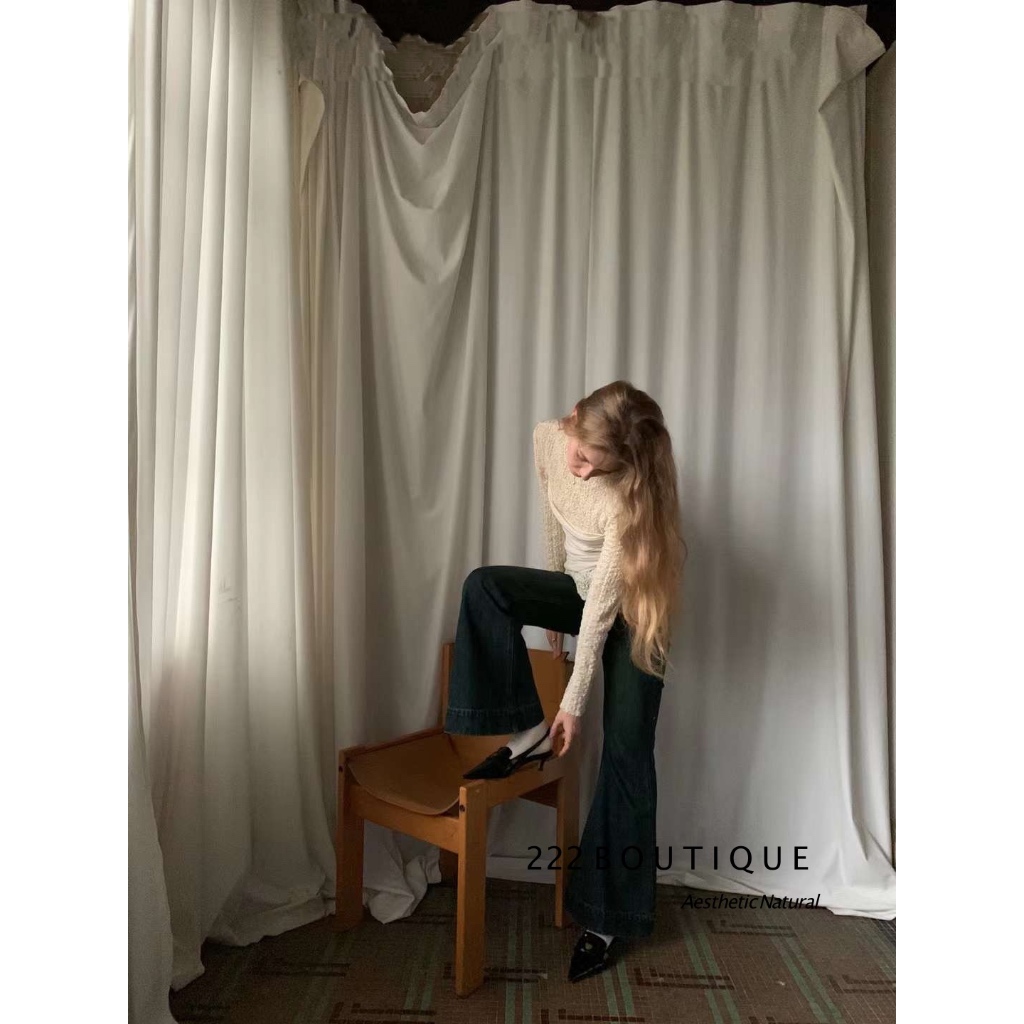 ÁO ôm cổ 3cm mix ren newopen 83722