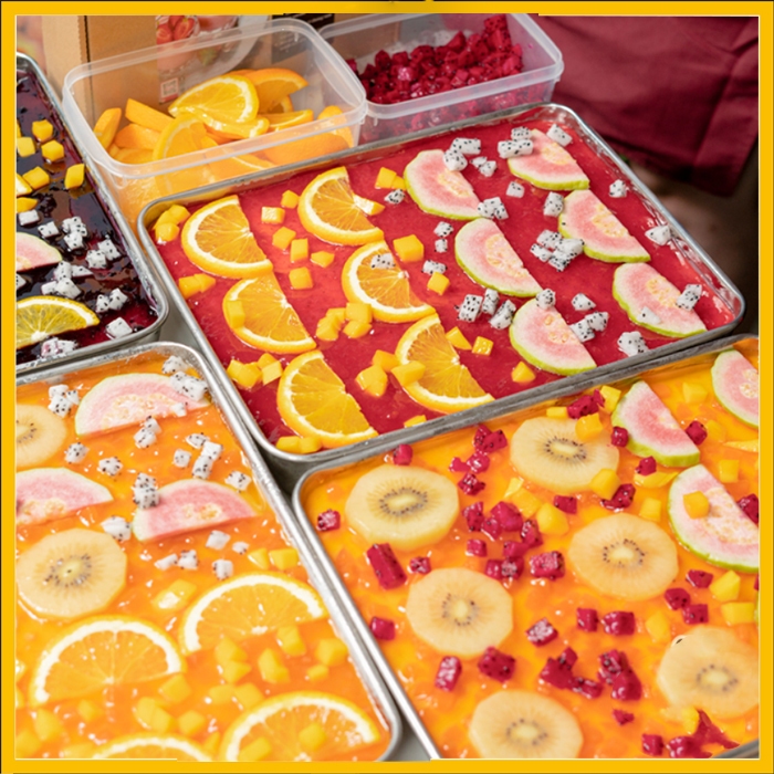 Set Nguyên liệu làm Panna Cotta thạch kem sữa Ý thành phẩm 25-30 hũ 3 vị mứt sinh tố trái cây