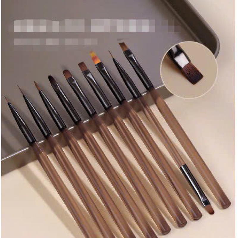 Bộ 9 cây cọ vẽ móng nail cao cấp chuyên nghiệp
