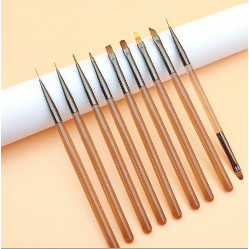 Bộ 9 cây cọ vẽ móng nail cao cấp chuyên nghiệp