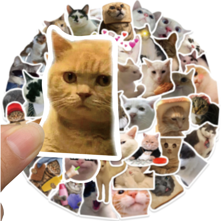 Set 50 hình dán chủ đề con vật cute Sticker siêu độc lạ trang trí sách vở, mũ bảo hiểm, laptop, điện thoại,...xinh xắn