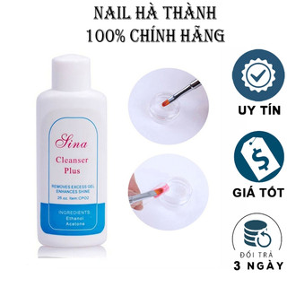 Nước lau sơn gel móng Cleanser plus nước rửa cọ lau gel Sina 60ml