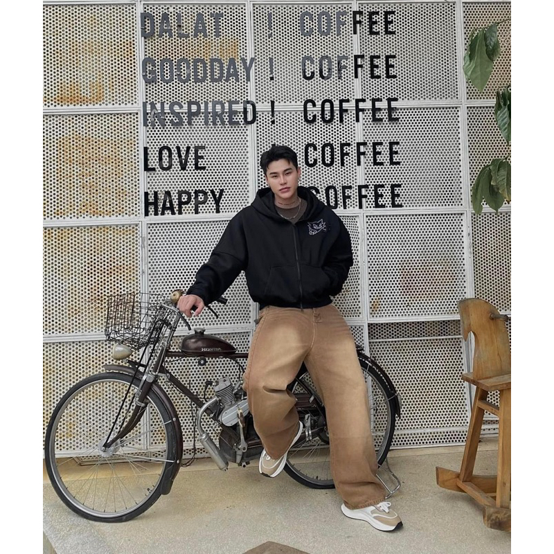 BROWN WASH JEANS - Quần jeans nâu wash