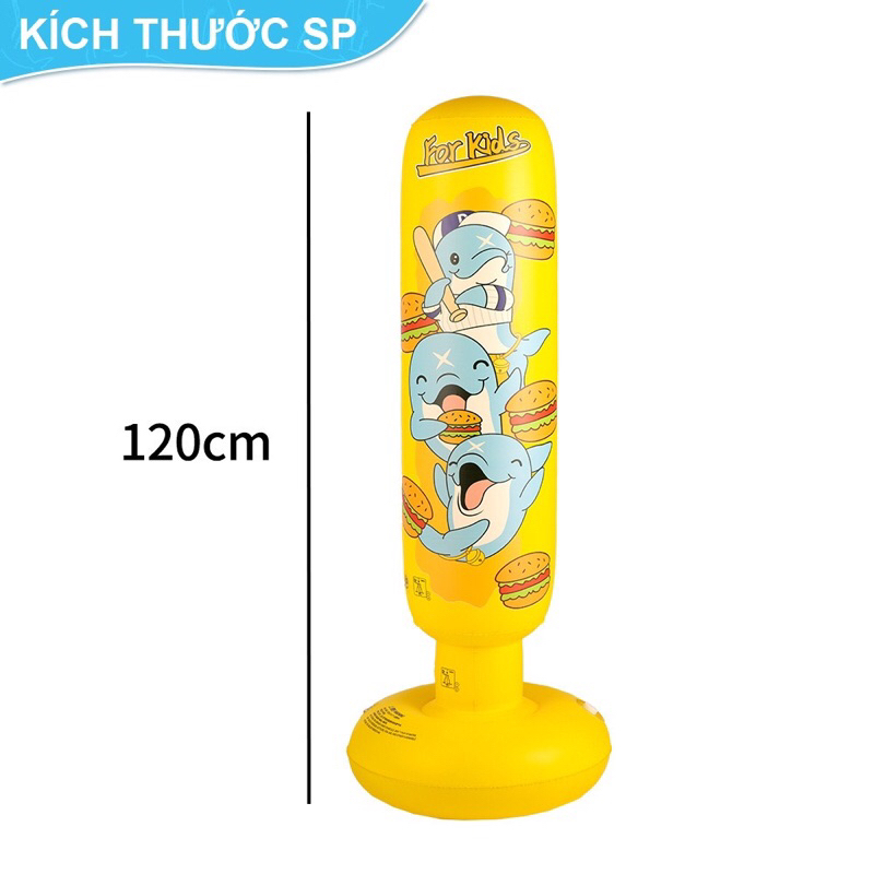 Bao cát boxing tập võ thuật bằng hơi rèn phản xạ cho bé tặng kèm bơm, quà tặng sinh nhật cho bé