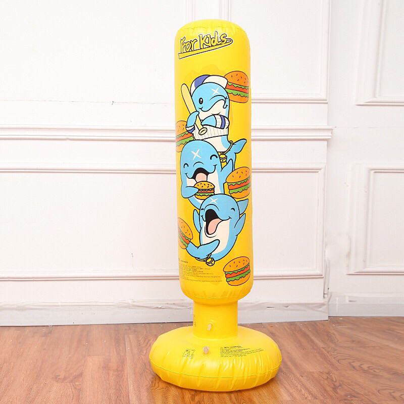 Bao cát boxing tập võ thuật bằng hơi rèn phản xạ cho bé tặng kèm bơm, quà tặng sinh nhật cho bé